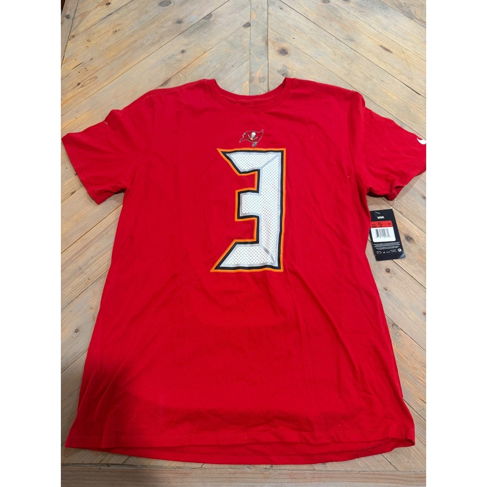 Nike Tampa Bay Buccaneers Jameis Winston Red Player Tee Mens Large 709861-666